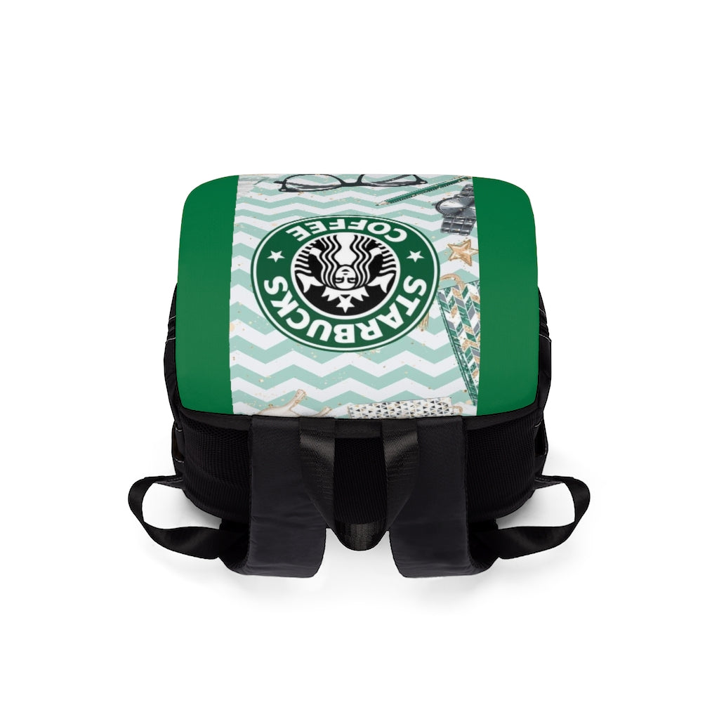 Lushes Unisex Casual Shoulder Backpack (Study-Starbucks)