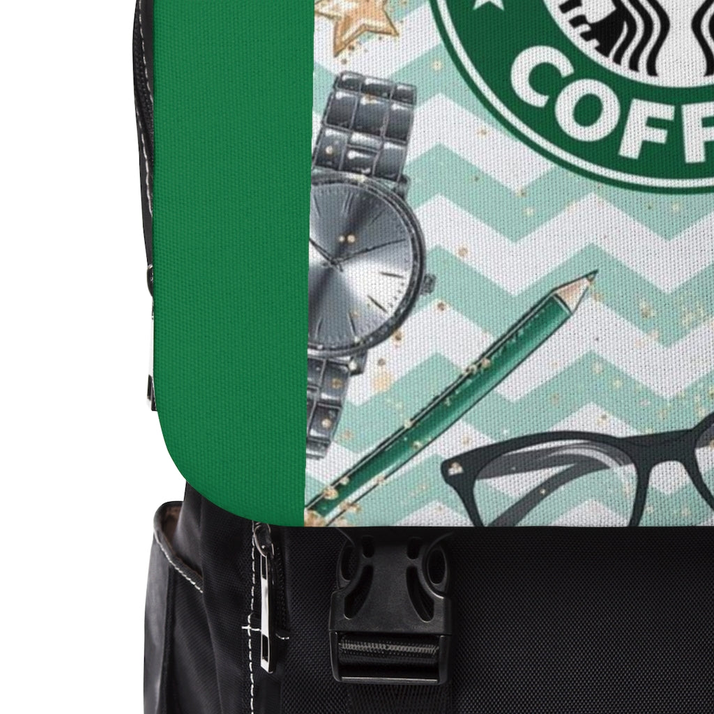 Lushes Unisex Casual Shoulder Backpack (Study-Starbucks)