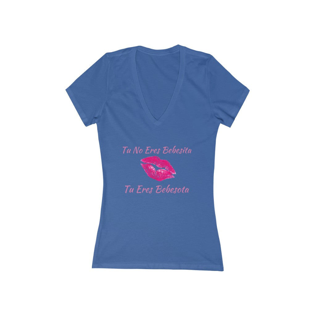 Lushes (Tu no Eres BEB) Women's Jersey Short Sleeve Deep V-Neck Tee