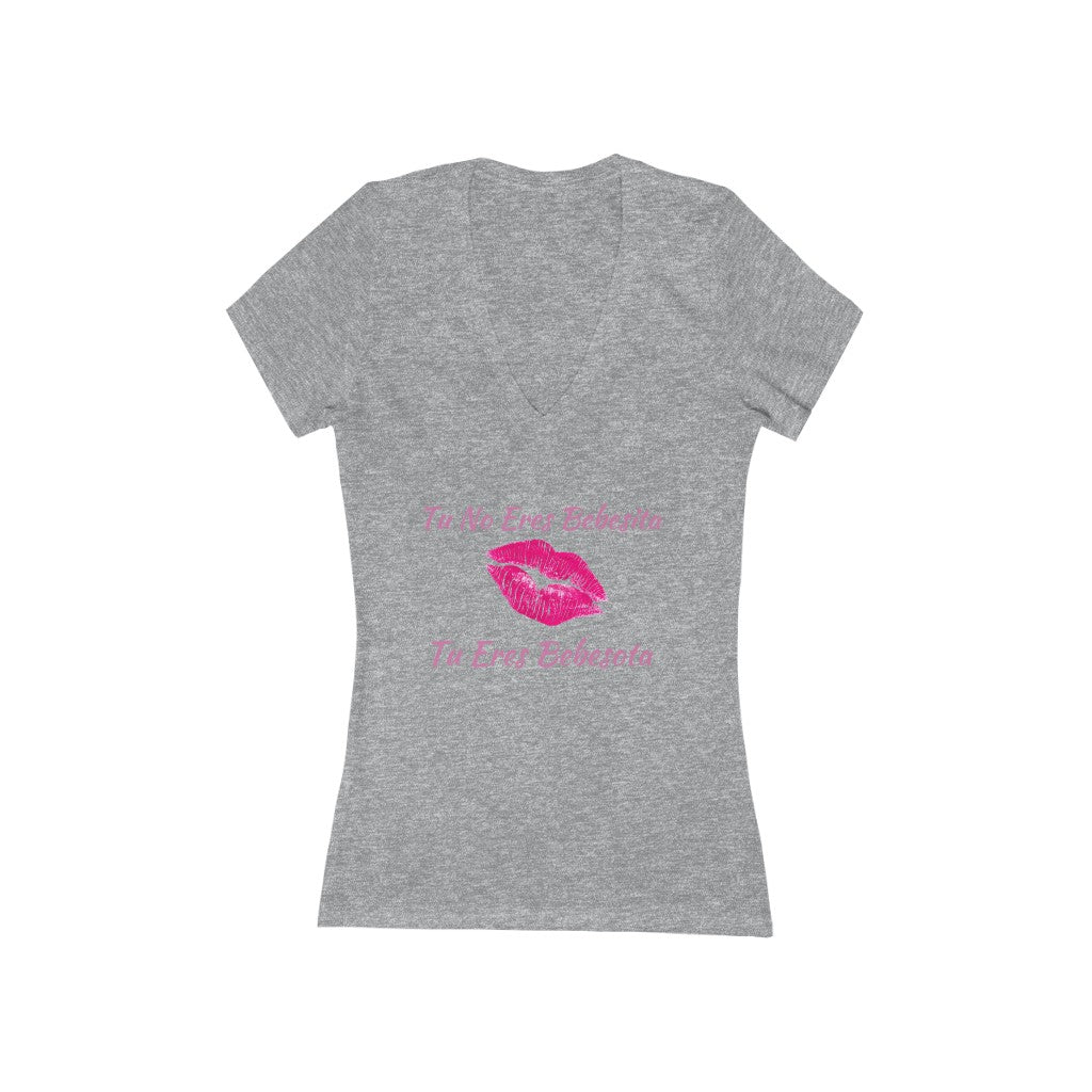 Lushes (Tu no Eres BEB) Women's Jersey Short Sleeve Deep V-Neck Tee