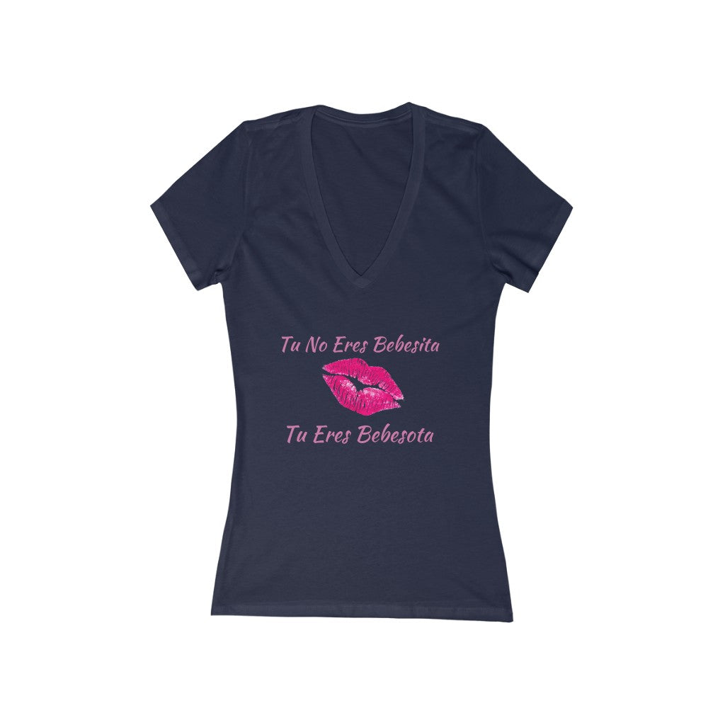 Lushes (Tu no Eres BEB) Women's Jersey Short Sleeve Deep V-Neck Tee