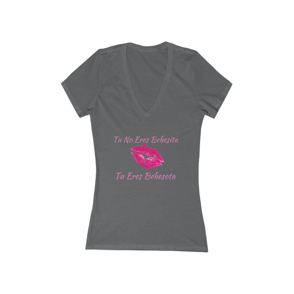 Lushes (Tu no Eres BEB) Women's Jersey Short Sleeve Deep V-Neck Tee